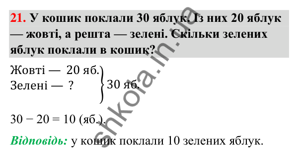 Завдання № 21 Завдання № 21 — ГДЗ Математика 3 клас Листопад 2025 частина 1
