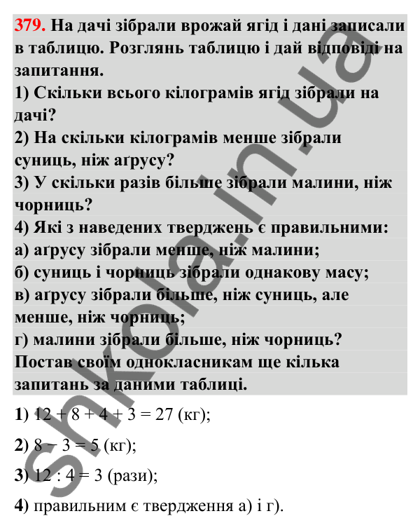 Завдання № 379 Завдання № 379 — ГДЗ Математика 3 клас Листопад 2025 частина 1