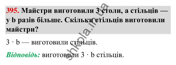 Завдання № 395 Завдання № 395 — ГДЗ Математика 3 клас Листопад 2025 частина 1