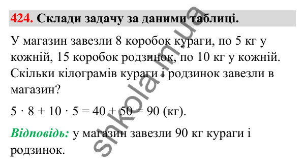 Завдання № 424 Завдання № 424 — ГДЗ Математика 3 клас Листопад 2025 частина 1