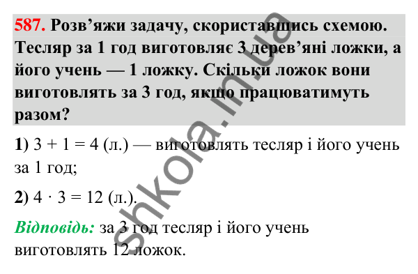 Завдання № 587 Завдання № 587 — ГДЗ Математика 3 клас Листопад 2025 частина 1