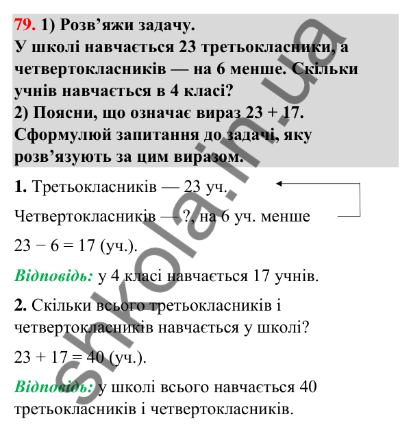 Завдання № 79 Завдання № 79 — ГДЗ Математика 3 клас Листопад 2025 частина 1