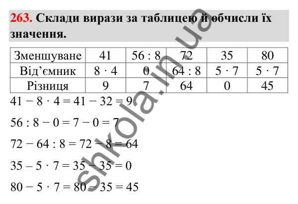 Завдання № 263 Завдання № 263 — ГДЗ Математика 3 клас Листопад 2025 частина 2