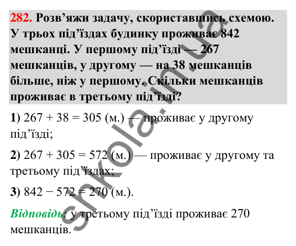 Завдання № 282 Завдання № 282 — ГДЗ Математика 3 клас Листопад 2025 частина 2