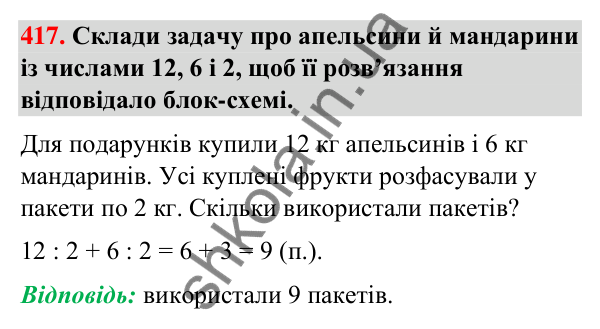 Завдання № 417 Завдання № 417 — ГДЗ Математика 3 клас Листопад 2025 частина 2