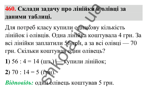 Завдання № 460 Завдання № 460 — ГДЗ Математика 3 клас Листопад 2025 частина 2