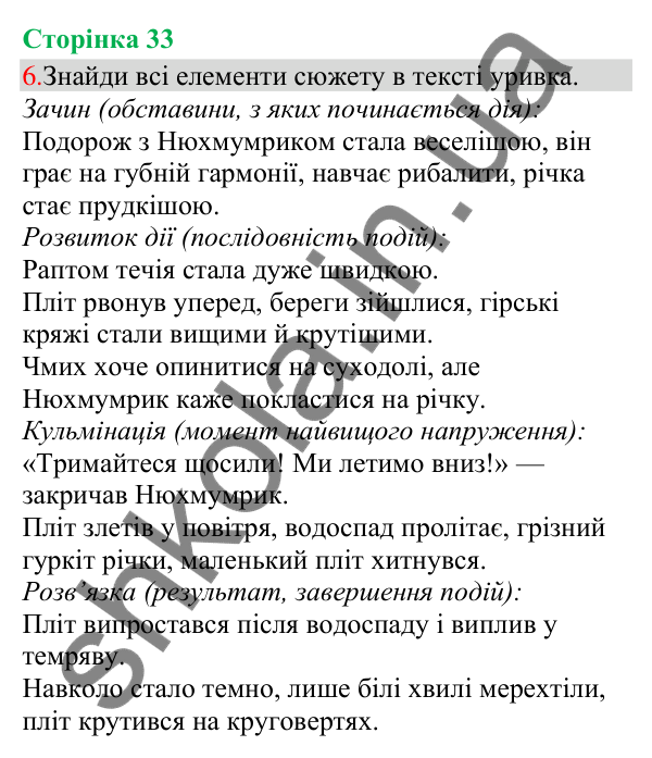 Відповідь до завдання 6, сторінка 33 - ГДЗ Українська мова та читання 3 клас Остапенко 2025 частина 1