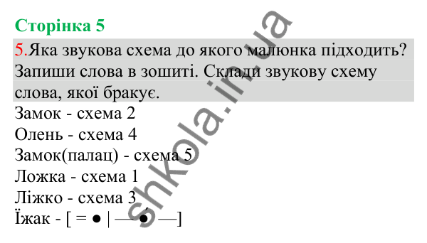 Відповідь до завдання 5, сторінка 5 - ГДЗ Українська мова та читання 3 клас Остапенко 2025 частина 1