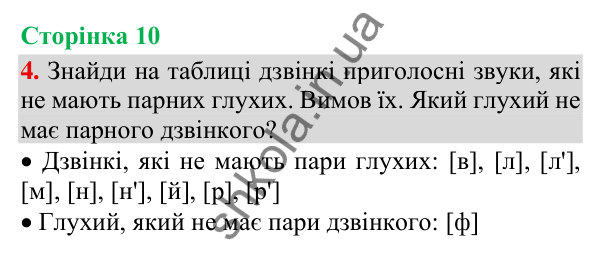 Відповідь до завдання 4, сторінка 10 - ГДЗ Українська мова та читання 3 клас Пономарьова 2025 частина 1
