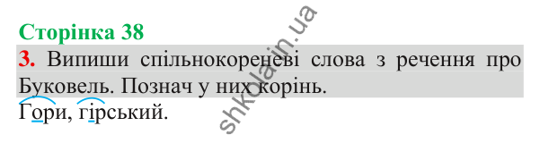 Відповідь до завдання 3, сторінка 38 - ГДЗ Українська мова та читання 3 клас Пономарьова 2025 частина 1
