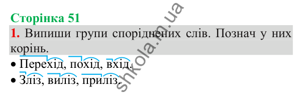 Відповідь до завдання 1, сторінка 51 - ГДЗ Українська мова та читання 3 клас Пономарьова 2025 частина 1