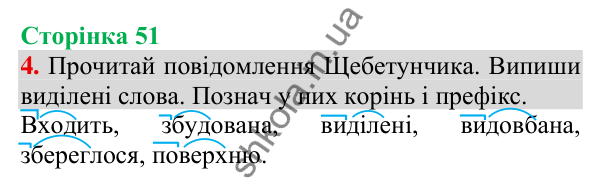 Відповідь до завдання 4, сторінка 51 - ГДЗ Українська мова та читання 3 клас Пономарьова 2025 частина 1