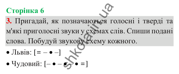 Відповідь до завдання 3, сторінка 6 - ГДЗ Українська мова та читання 3 клас Пономарьова 2025 частина 1