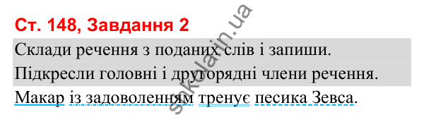 Відповідь до завдання 2, сторінка 148 - ГДЗ Українська мова та читання 3 клас Вашуленко 2025 частина 1