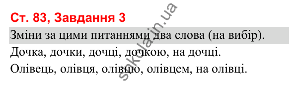 Відповідь до завдання 3, сторінка 83 - ГДЗ Українська мова та читання 3 клас Вашуленко 2025 частина 1