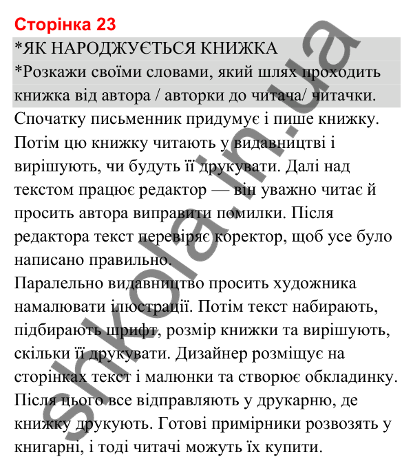 Відповіді до сторінки 23 - ГДЗ Українська мова та читання 3 клас Вашуленко 2025 частина 2