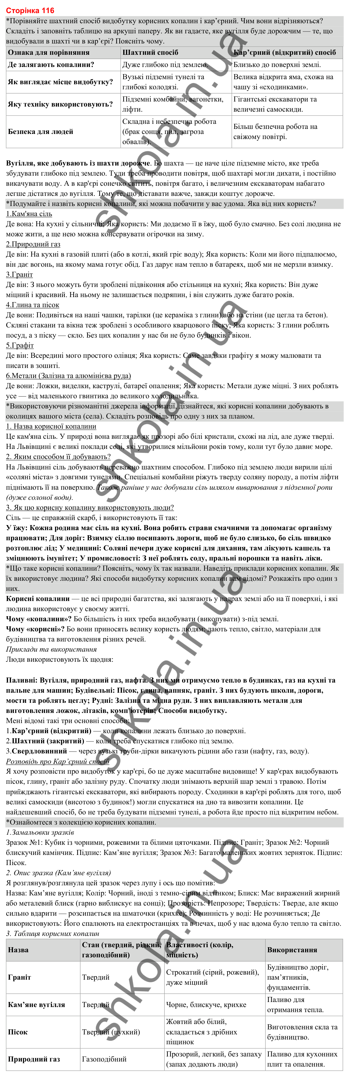 Відповіді до сторінки 116 - ГДЗ Я досліджую світ 3 клас Гільберг 2025 частина 1