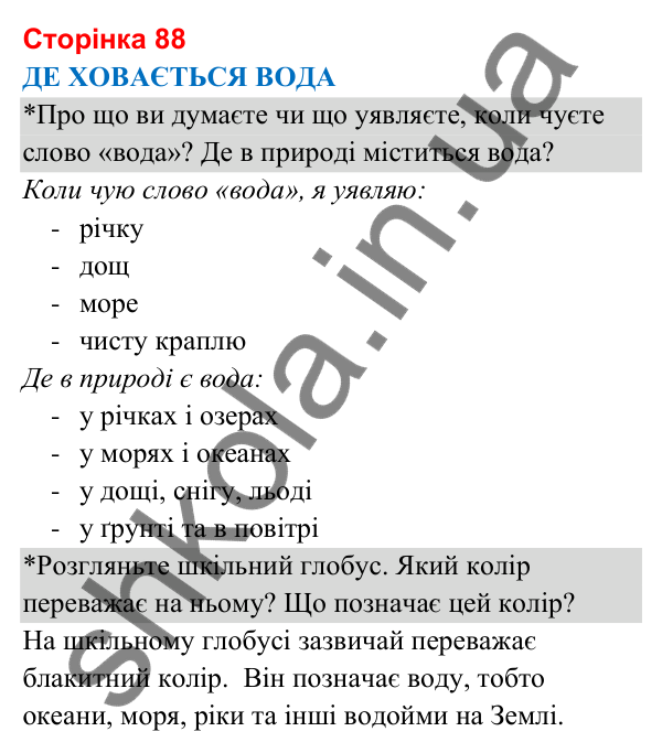 Відповіді до сторінки 88 - ГДЗ Я досліджую світ 3 клас Гільберг 2025 частина 1