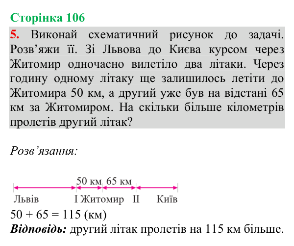 Відповідь до завдання 5, сторінка 106 - ГДЗ Математика 4 клас Богданович 2026 частина 1