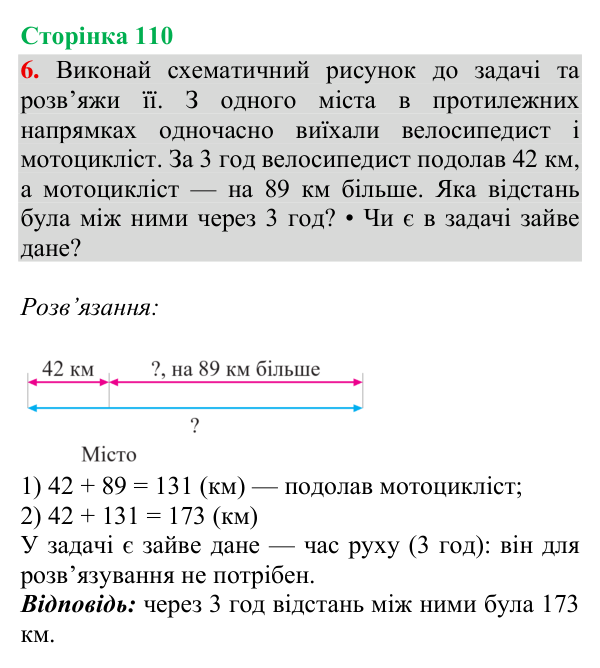 Відповідь до завдання 6, сторінка 110 - ГДЗ Математика 4 клас Богданович 2026 частина 1