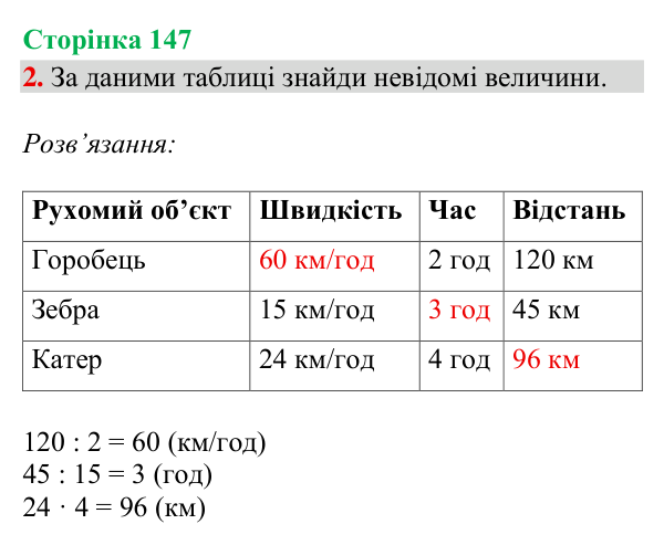 Відповідь до завдання 2, сторінка 147 - ГДЗ Математика 4 клас Богданович 2026 частина 1