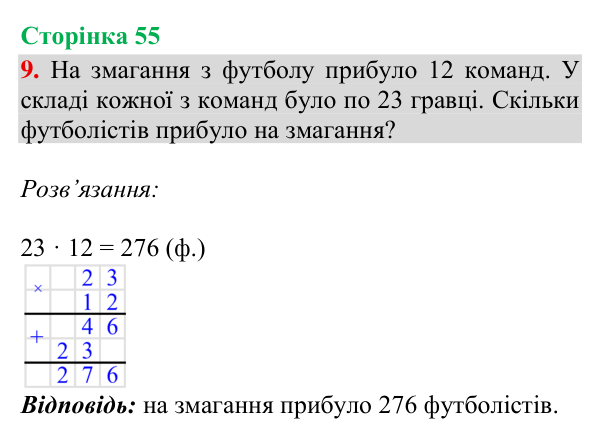 Відповідь до завдання 9, сторінка 55 - ГДЗ Математика 4 клас Богданович 2026 частина 1