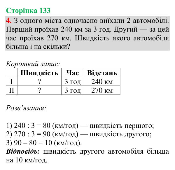 Відповідь до завдання 4, сторінка 133 - ГДЗ Математика 4 клас Богданович 2026 частина 2