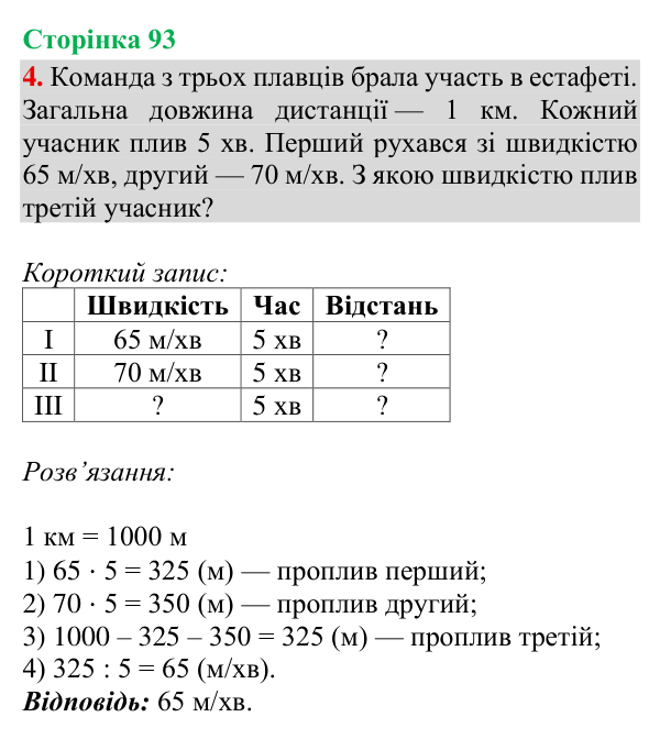 Відповідь до завдання 4, сторінка 93 - ГДЗ Математика 4 клас Богданович 2026 частина 2