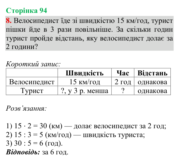 Відповідь до завдання 8, сторінка 94 - ГДЗ Математика 4 клас Богданович 2026 частина 2