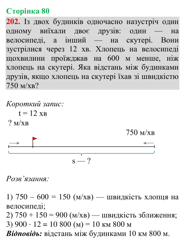 Завдання № 202 Відповідь до завдання № 202, сторінка 80 - ГДЗ Математика 4 клас Гісь 2026 частина 2