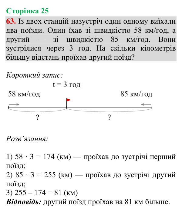 Відповідь до завдання № 63, сторінка 25 - ГДЗ Математика 4 клас Гісь 2026 частина 2