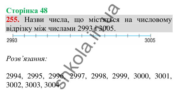 Відповідь до завдання № 255, сторінка 48 - ГДЗ Математика 4 клас Листопад 2026 частина 1