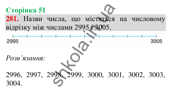 Відповідь до завдання № 281, сторінка 51 - ГДЗ Математика 4 клас Листопад 2026 частина 1