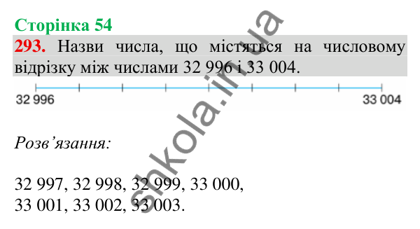 Відповідь до завдання № 293, сторінка 54 - ГДЗ Математика 4 клас Листопад 2026 частина 1