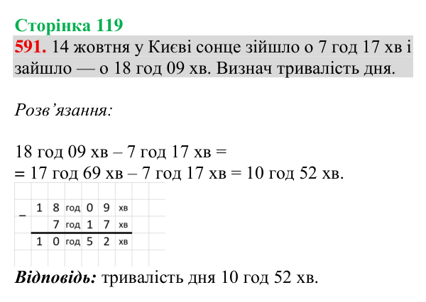 Відповідь до завдання № 591, сторінка 119 - ГДЗ Математика 4 клас Листопад 2026 частина 2