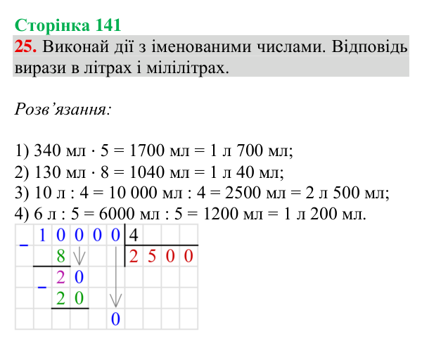 Відповідь до завдання № 25 (Дізнайся більше), сторінка 141 - ГДЗ Математика 4 клас Листопад 2026 частина 2