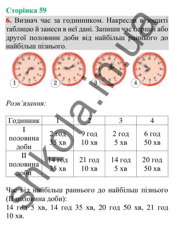 Сторінка 59, завдання 6 Відповідь до завдання 6, сторінка 59 - ГДЗ Математика 4 клас Скворцова 2026 частина 2