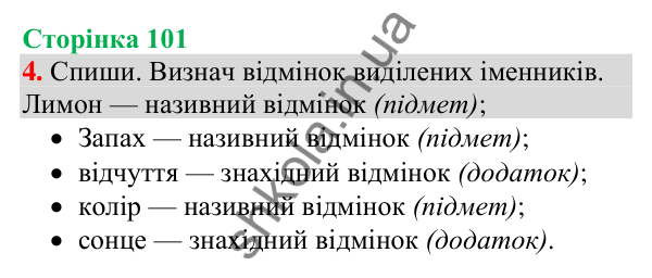 Відповідь до завдання 4, сторінка 101 - ГДЗ Українська мова та читання 4 клас Большакова 2026 частина 1