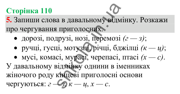 Відповідь до завдання 5, сторінка 110 - ГДЗ Українська мова та читання 4 клас Большакова 2026 частина 1