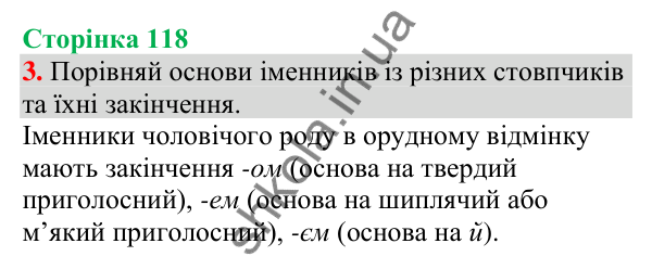 Відповідь до завдання 3, сторінка 118 - ГДЗ Українська мова та читання 4 клас Большакова 2026 частина 1