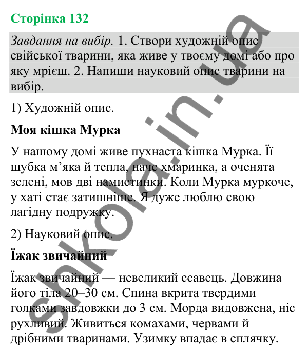 Відповіді до сторінки 132 - ГДЗ Українська мова та читання 4 клас Большакова 2026 частина 2