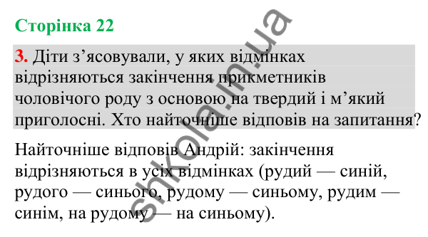 Відповідь до завдання 3, сторінка 22 - ГДЗ Українська мова та читання 4 клас Большакова 2026 частина 2
