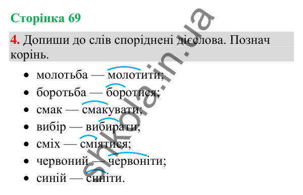 Відповідь до завдання 4, сторінка 69 - ГДЗ Українська мова та читання 4 клас Большакова 2026 частина 2
