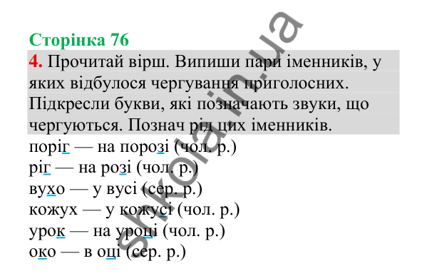 Відповідь до завдання 4, сторінка 76 - ГДЗ Українська мова 4 клас Пономарьова 2026 частина 1