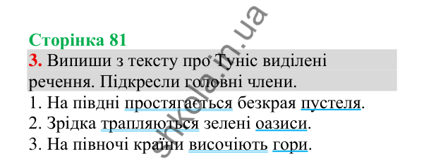 Відповідь до завдання 3, сторінка 81 - ГДЗ Українська мова 4 клас Пономарьова 2026 частина 2