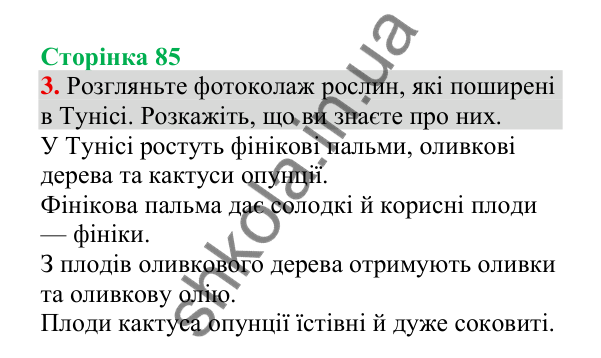 Відповідь до завдання 3, сторінка 85 - ГДЗ Українська мова 4 клас Пономарьова 2026 частина 2