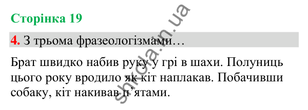 Сторінка 19, завдання 4 Відповідь до завдання 4, сторінка 19 - ГДЗ Українська мова та читання 4 клас Вашуленко 2026 частина 1