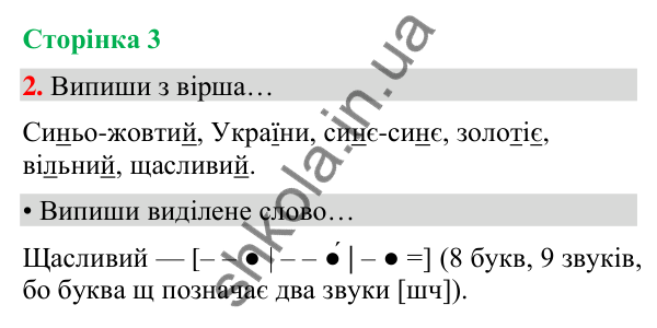Сторінка 3, завдання 2 Відповідь до завдання 2, сторінка 3 - ГДЗ Українська мова та читання 4 клас Вашуленко 2026 частина 1