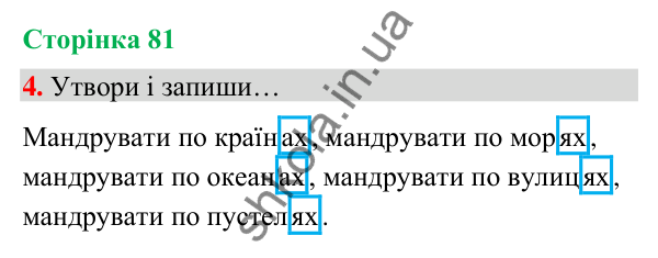 Сторінка 81, завдання 4 Відповідь до завдання 4, сторінка 81 - ГДЗ Українська мова та читання 4 клас Вашуленко 2026 частина 1