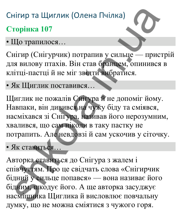 Відповіді до сторінки 107 - ГДЗ Українська мова та читання 4 клас Вашуленко 2026 частина 2